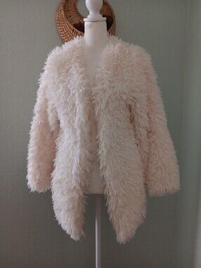 Chelsea & Violet Cream Teddy Faux Fur Jacket